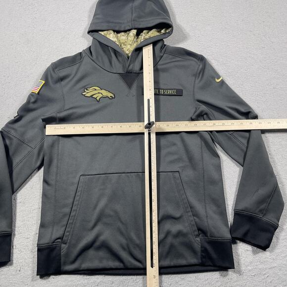 Denver Broncos Hoodie Youth Large NFL Football Salute to Service Therma Fit Nike - Picture 3 of 10